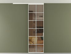 Перегородка Формато вдоль стены на потолок 1 створка