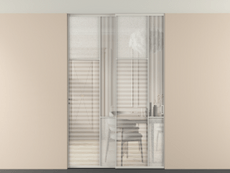 Перегородка Мозаик внутри проёма скрытое крепление в потолок 2 створки