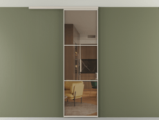 Перегородка Формато вдоль стены на потолок 1 створка