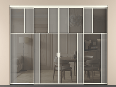 Перегородка Mosaic внутри проёма 4 створки