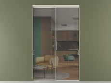 Перегородка Formato внутри проёма 2 створки