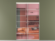 Перегородка Formato внутри проёма 2 створки