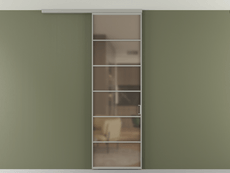 Перегородка Formato вдоль стены на потолок 1 створка