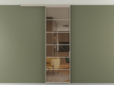 Перегородка Формато вдоль стены на потолок 1 створка