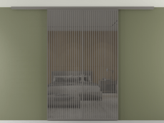 Перегородка Формато вдоль стены на потолок 2 створки