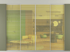 Перегородка Formato внутри проёма скрытое крепление в потолок 4 створки