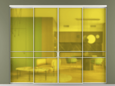 Перегородка Formato внутри проёма 4 створки