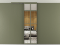 Перегородка Formato вдоль стены на потолок 1 створка