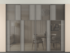 Перегородка Мозаик внутри проёма скрытое крепление в потолок 4 створки