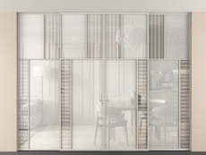 Перегородка Мозаик внутри проёма скрытое крепление в потолок 4 створки