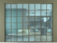 Перегородка Formato внутри проёма 4 створки