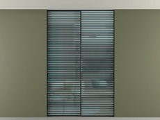 Перегородка Формато внутри проёма скрытое крепление в потолок 2 створки