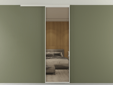 Перегородка Формато вдоль стены на потолок 1 створка