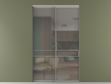 Перегородка Formato внутри проёма 2 створки