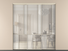 Перегородка Мозаик внутри проёма 3 створки