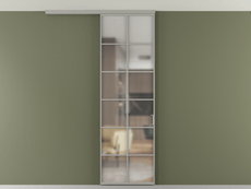 Перегородка Формато вдоль стены на потолок 1 створка