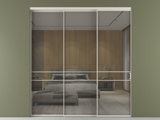 Перегородка Формато внутри проёма 3 створки с синхронным механизмом