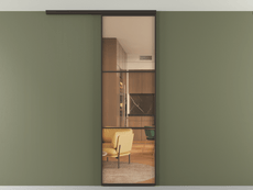 Перегородка Формато вдоль стены на потолок 1 створка