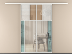 Перегородка Мозаик вдоль стены 2 створки