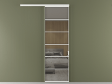 Перегородка Формато вдоль стены 1 створка