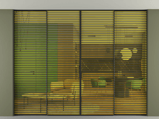 Перегородка Formato внутри проёма скрытое крепление в потолок 4 створки