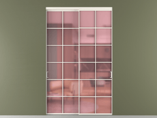 Перегородка Formato внутри проёма 2 створки