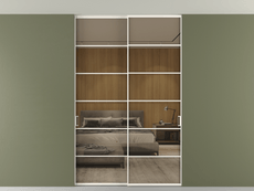 Перегородка Формато внутри проёма скрытое крепление в потолок 2 створки