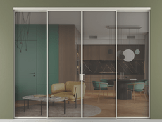 Перегородка Formato внутри проёма 4 створки