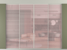 Перегородка Формато внутри проёма скрытое крепление в потолок 4 створки