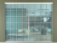 Перегородка Формато внутри проёма 4 створки