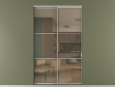 Перегородка Формато внутри проёма 2 створки