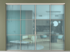 Перегородка Формато внутри проёма 4 створки