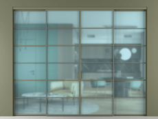 Перегородка Formato внутри проёма 4 створки