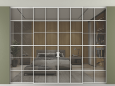 Перегородка Формато внутри проёма скрытое крепление в потолок 4 створки