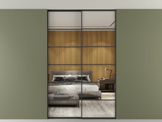 Перегородка Формато внутри проёма скрытое крепление в потолок 2 створки