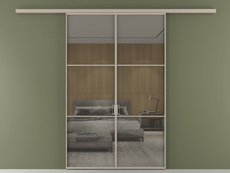 Перегородка Formato вдоль стены 2 створки