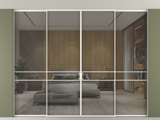 Перегородка Формато внутри проёма скрытое крепление в потолок 4 створки