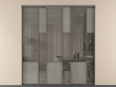 Перегородка Мозаик внутри проёма 3 створки