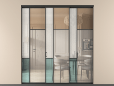 Перегородка Мозаик внутри проёма 3 створки