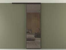 Перегородка Формато вдоль стены на потолок 1 створка