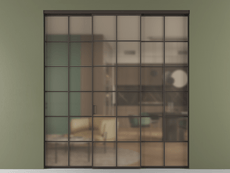 Перегородка Formato внутри проёма 3 створки