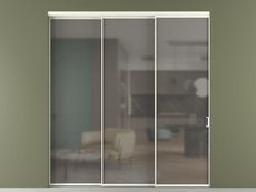 Перегородка Формато внутри проёма 3 створки с синхронным механизмом