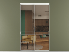 Перегородка Формато внутри проёма 2 створки