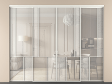 Перегородка Мозаик внутри проёма 4 створки