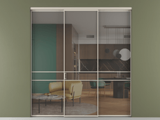 Перегородка Формато внутри проёма 3 створки