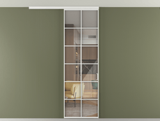 Перегородка Формато вдоль стены на потолок 1 створка