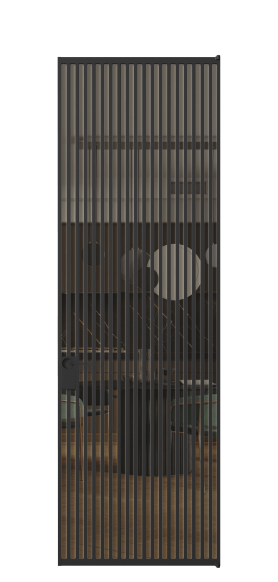 Межкомнатная дверь АЛПЛ040.07 Бронза триплекс ЧЕР. Цвет Алюминий Черный. Материал Алюминий. Коллекция Formato. Фото. Дверь межкомнатная АЛПЛ040.07 Бронза триплекс ЧЕР. Цвет Алюминий Черный. Материал Алюминий. Коллекция Formato. Картинка.