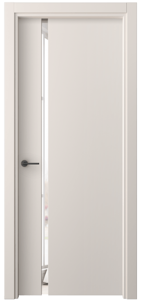 Дверь межкомнатная 4222 ПЭТБ ДВ ЗЕР. Цвет ПЭТ тёплый-белый. Материал ПЭТ. Коллекция Фридом. Картинка.