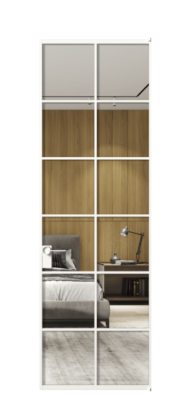 Межкомнатная дверь АЛПЛ040.05 Зеркало триплекс БЕЛ. Цвет Алюминий Белый. Материал Алюминий. Коллекция Formato. Фото. Дверь межкомнатная АЛПЛ040.05 Зеркало триплекс БЕЛ. Цвет Алюминий Белый. Материал Алюминий. Коллекция Formato. Картинка.