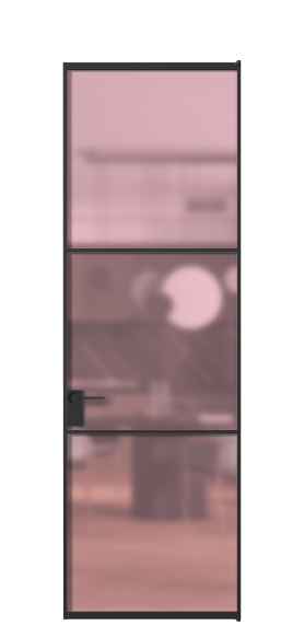 Дверь межкомнатная АЛПЛ040.03 САТ РОЗ ЧЕР. Цвет Алюминий Черный. Материал Алюминий. Коллекция Formato. Картинка.